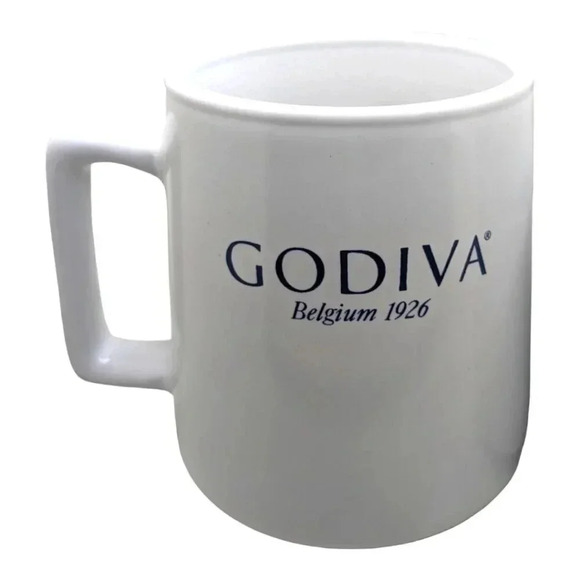 Godiva Belgium 1926 White Ceramic Mug - Set of 2 - Picture 3 of 7